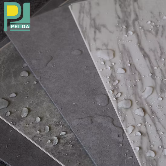 防水オリジナルの滑らかなトップ 4 ミリメートルゴムタイル Spc フローリング堅いコア IXPE クリック ロック