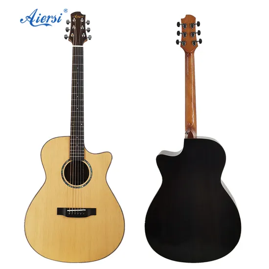 Aiersi Factory 40 インチ ソリッド スプルース トップ カットウェイ シェイプ アコースティック